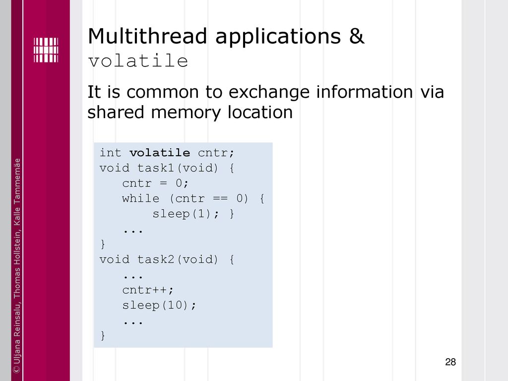 Basics of Embedded Systems IAX0230 Embedded Software Programming - ppt ...