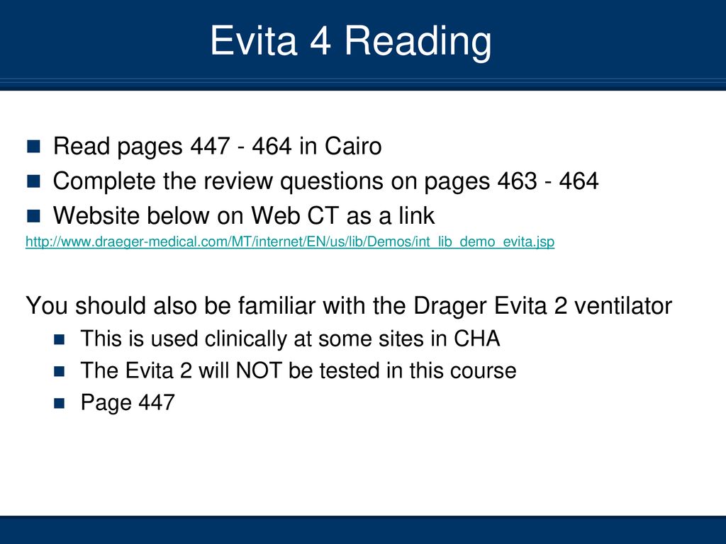 Drager Evita Mechanical Ventilators - ppt download