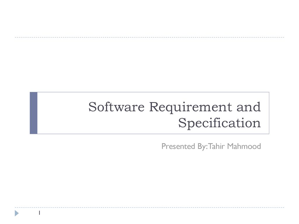 Software Requirement and Specification - ppt download