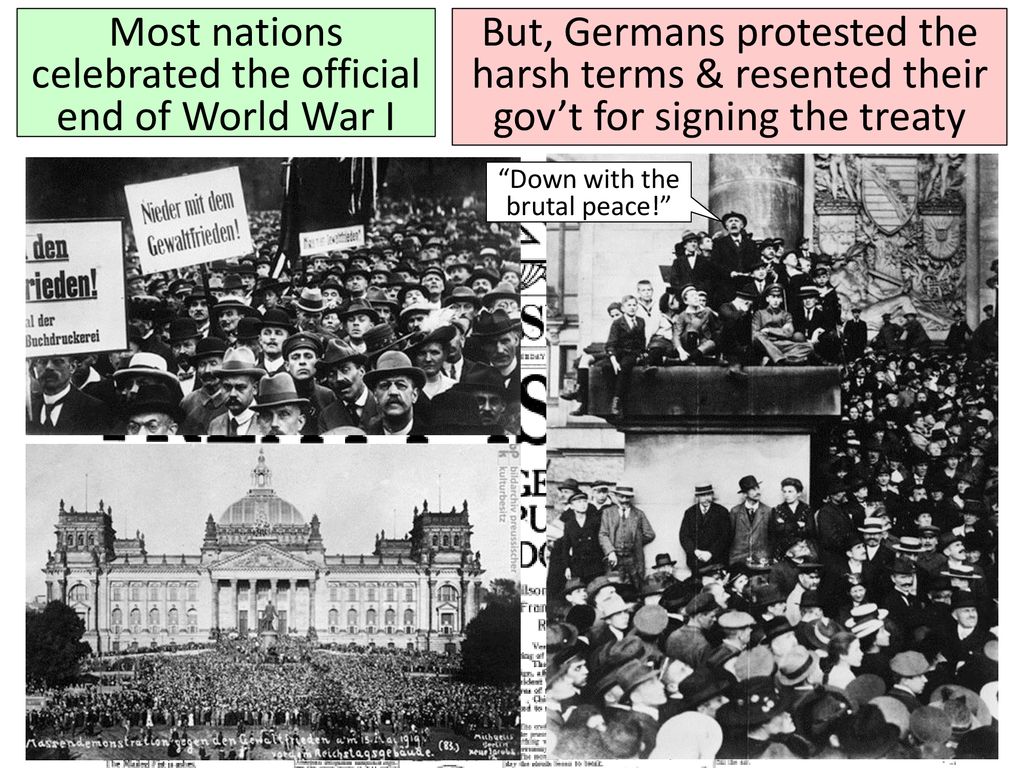 Most nations celebrated the official end of World War I