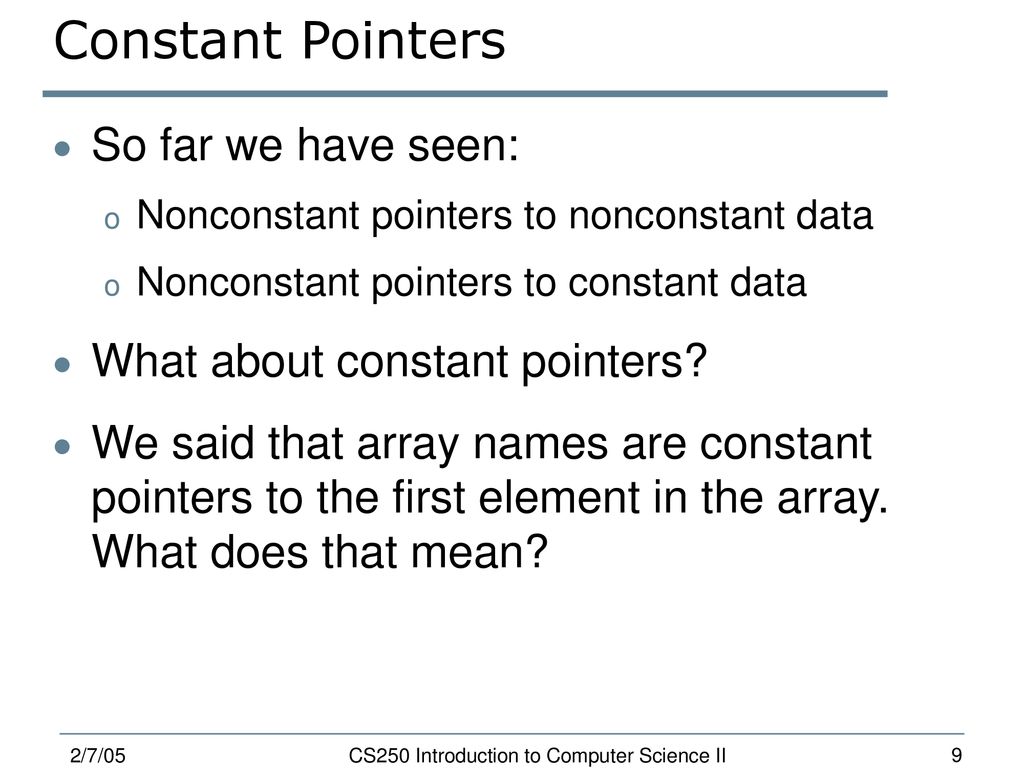 CS250 Introduction to Computer Science II - ppt download
