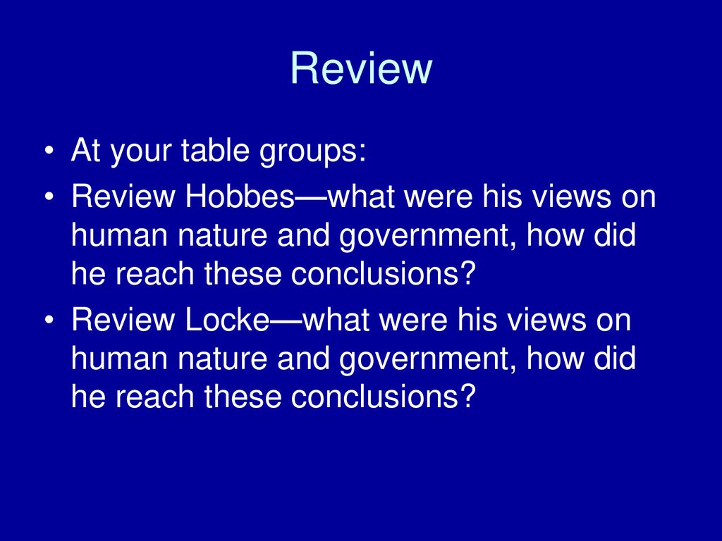 Review At your table groups: