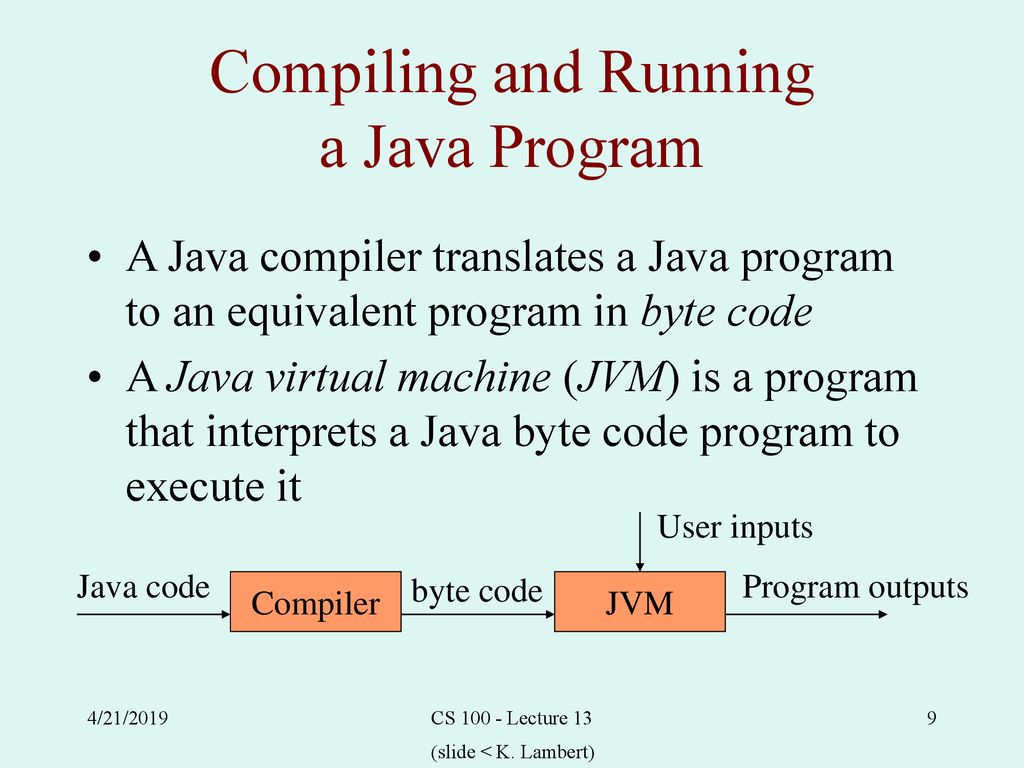 Lecture 13 Introduction to High-Level Programming (S&G, §§7.1–7.6 ...