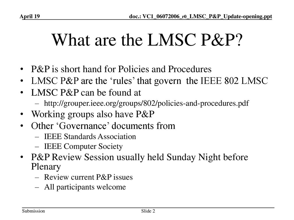 Lmsc policy and procedures update ppt download