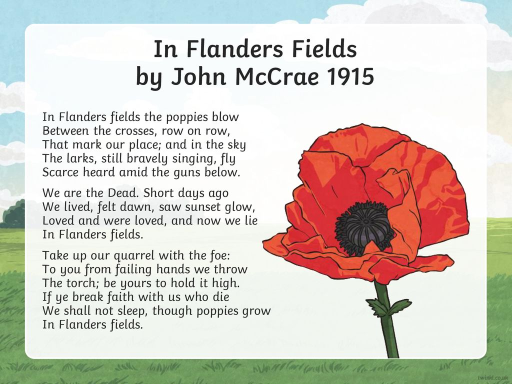 In Flanders Fields By John Mccrae Ppt Download