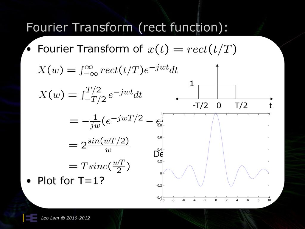 Signals and Systems EE235 Lecture 23 Leo Lam © ppt download