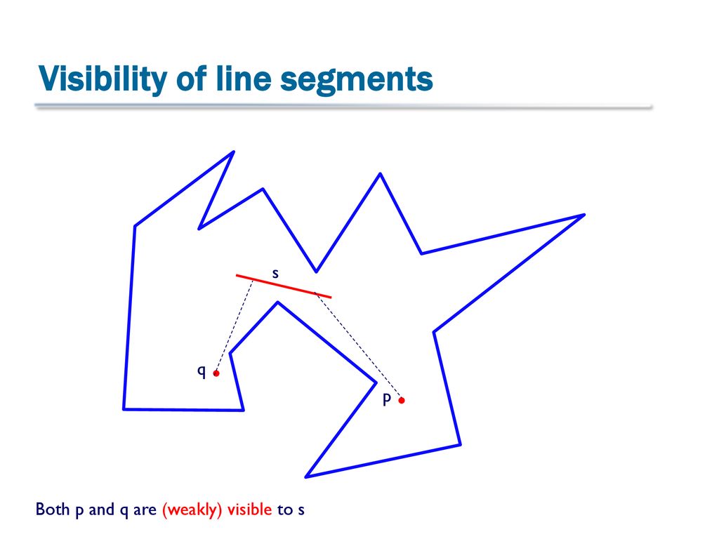 Visibility of line segments