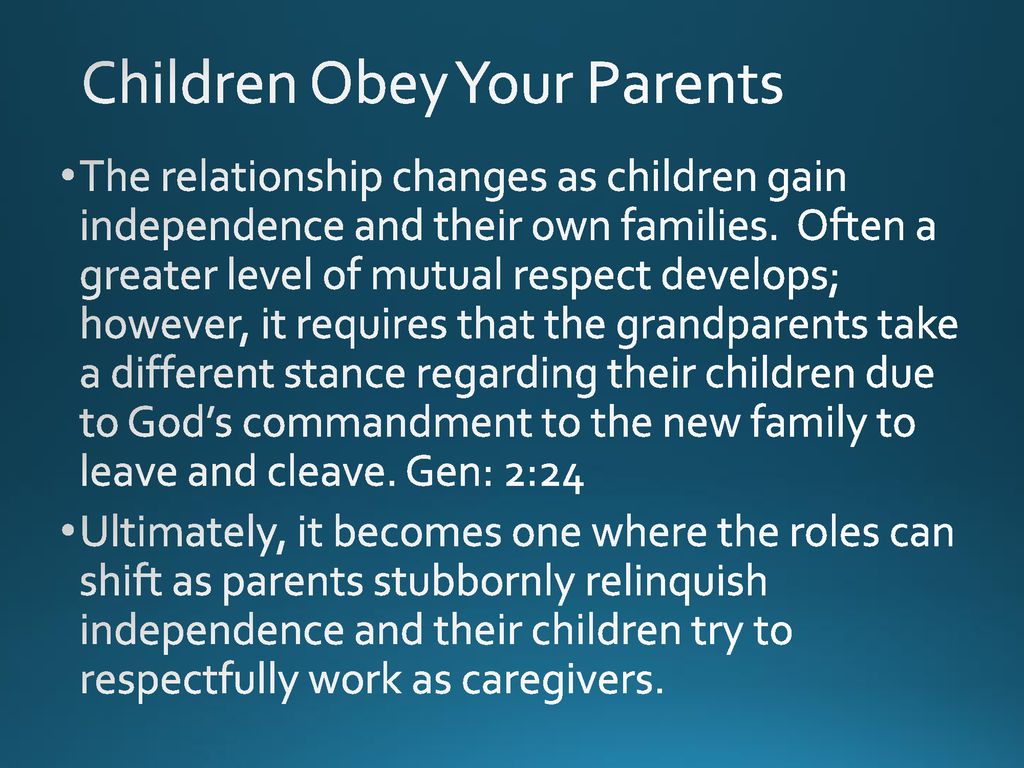 obey your parents essay