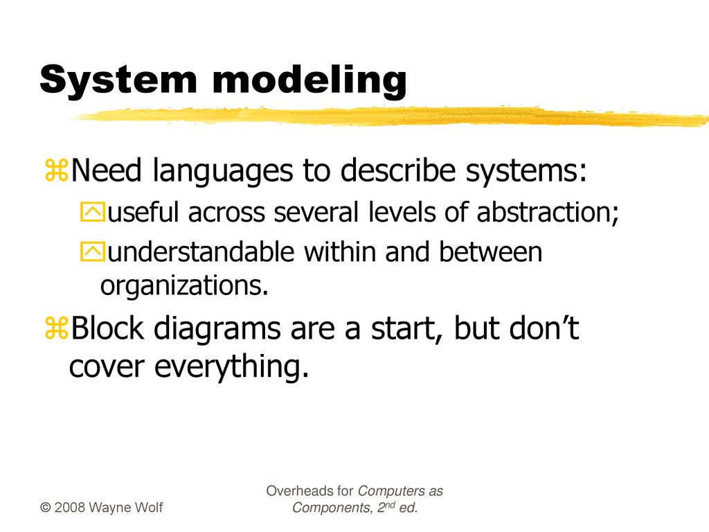 Overheads for Computers as Components, 2nd ed. - ppt download