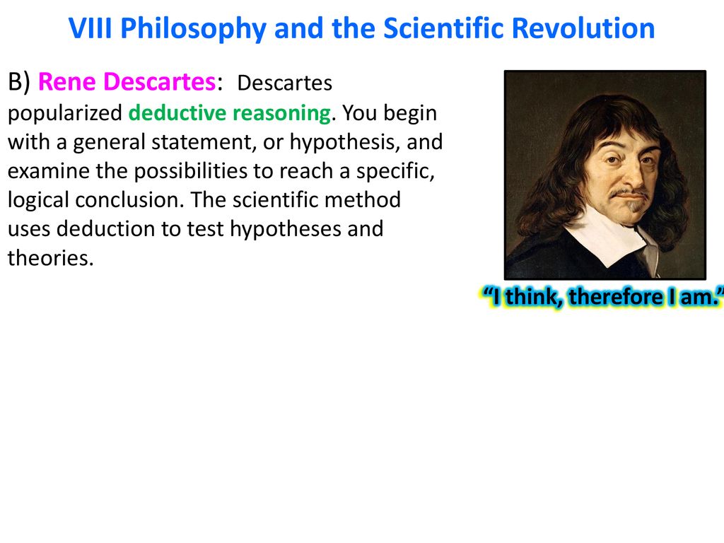 VIII Philosophy and the Scientific Revolution