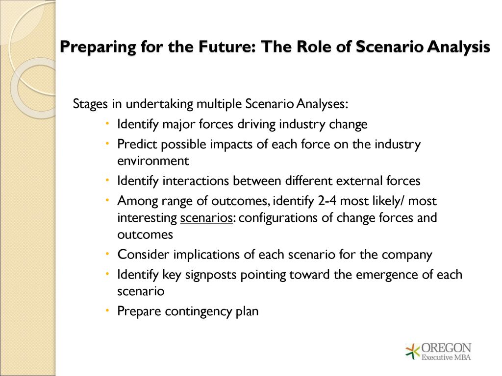 Preparing for the Future: The Role of Scenario Analysis