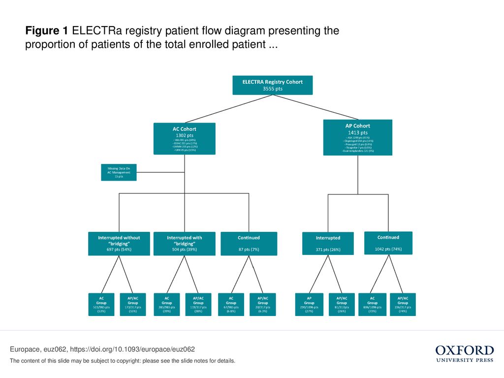 Figure 1 ELECTRa registry patient flow diagram presenting the proportion of patients of the total enrolled patient ...