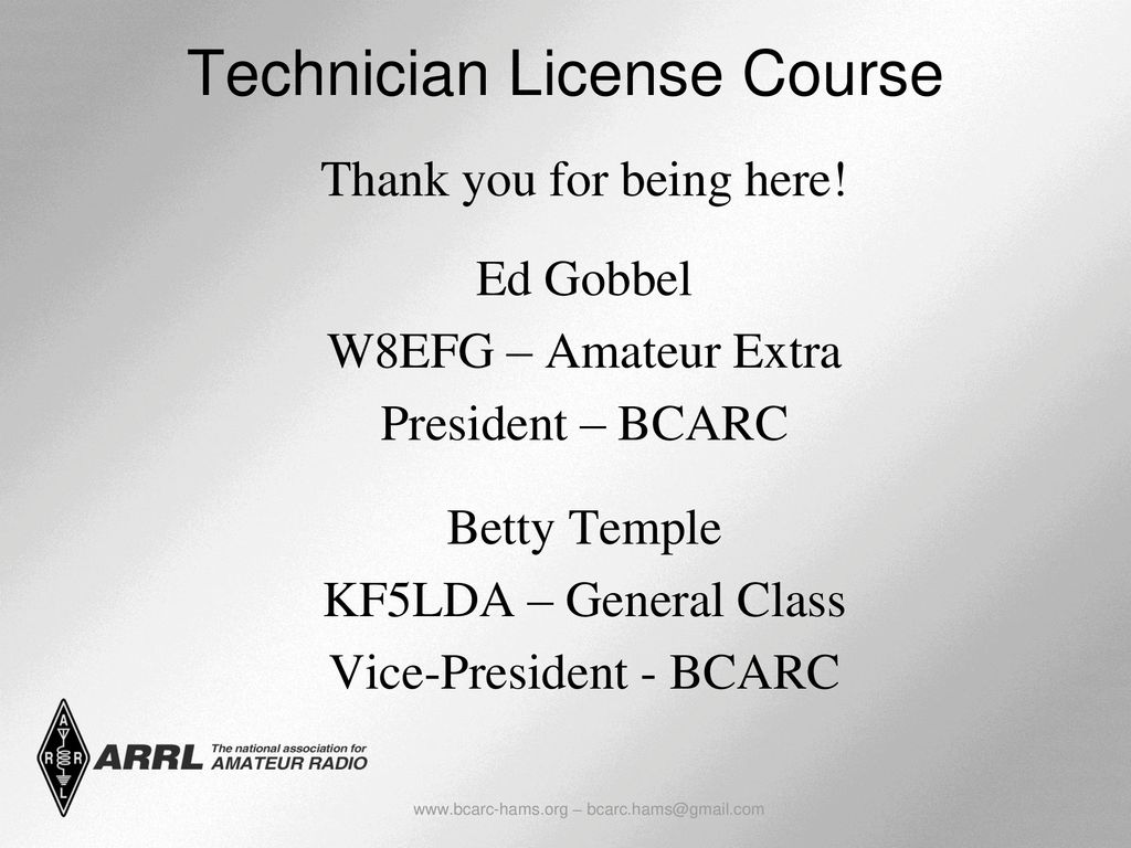 Technician License Course