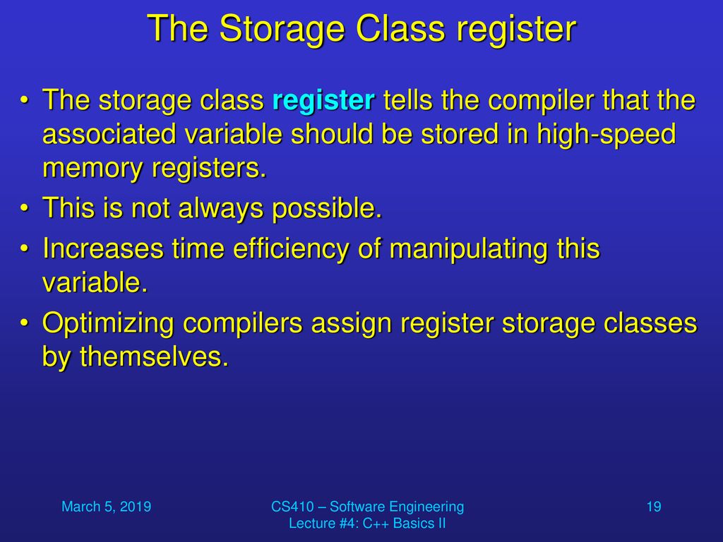 Examples Of Register Storage Class at Anita Foote blog