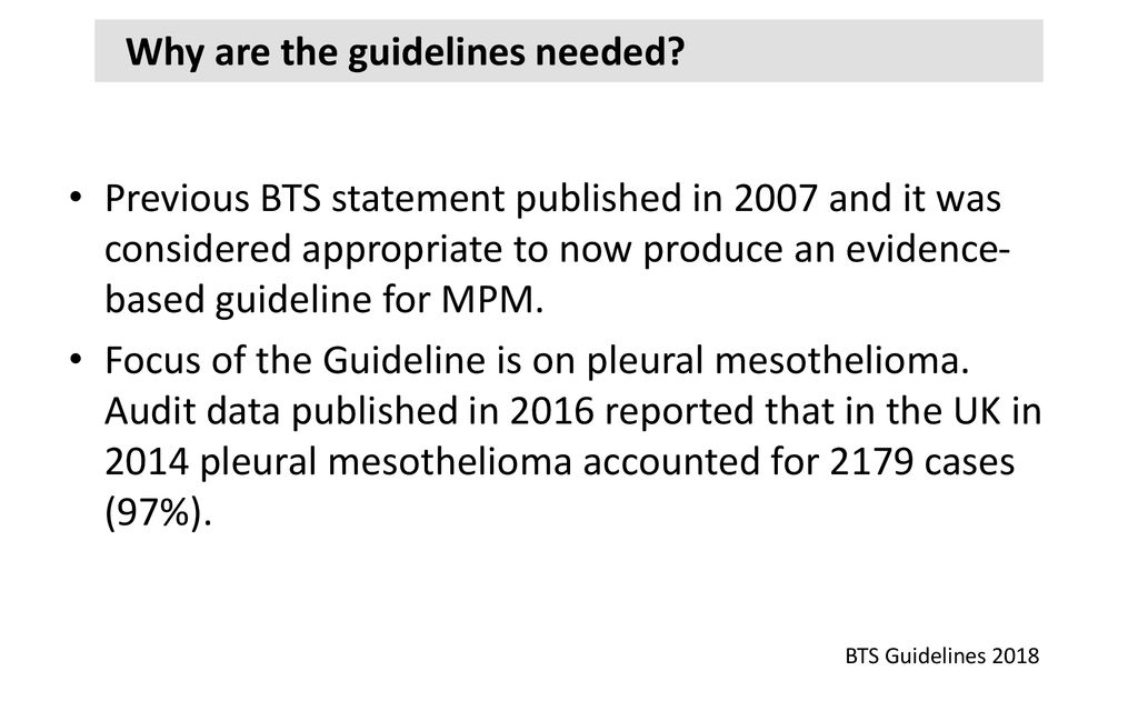mesothelioma treatment nice guidelines