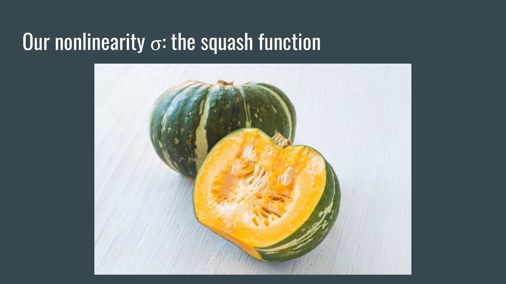 Our nonlinearity σ: the squash function