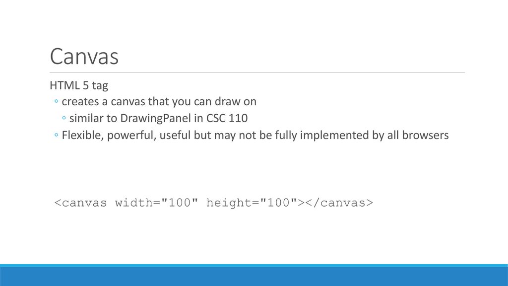 CSc 337 Lecture 20: Canvas. - ppt download