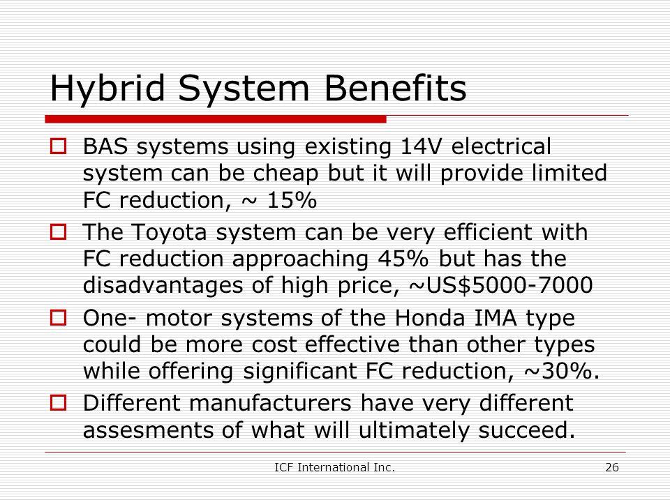 Hybrid System Benefits