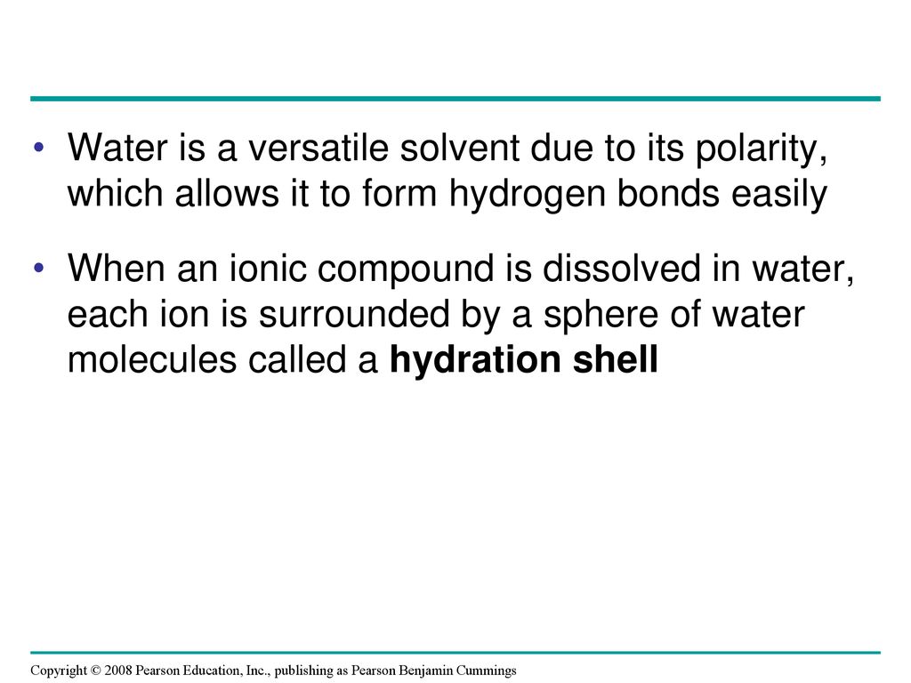 Water is a versatile solvent due to its polarity, which allows it to form hydrogen bonds easily