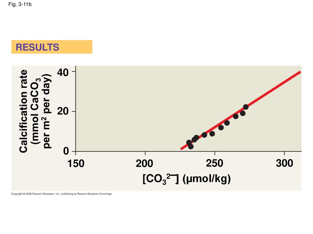 [CO32–] (µmol/kg) 40 Calcification rate (mmol CaCO3 per m2 per day) 20