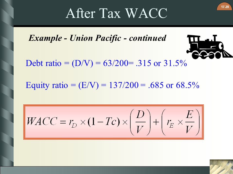 After Tax WACC Example - Union Pacific - continued