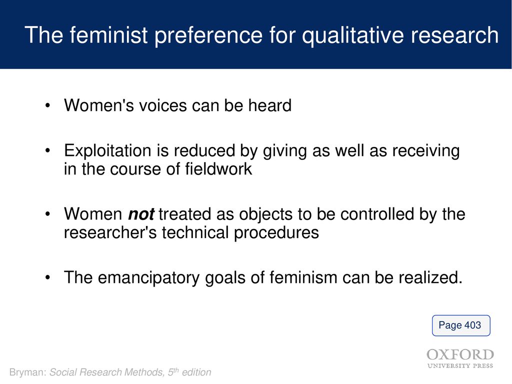 The feminist preference for qualitative research