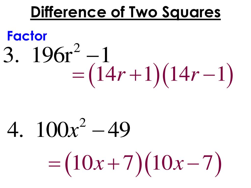 Factoring Trinomials And Difference Of Two Perfect Squares Ppt Download factoring-trinomials-and-difference-of-two-perfect-squares-ppt-download