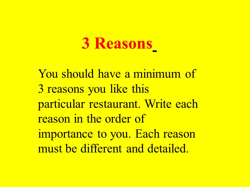 3 Reasons