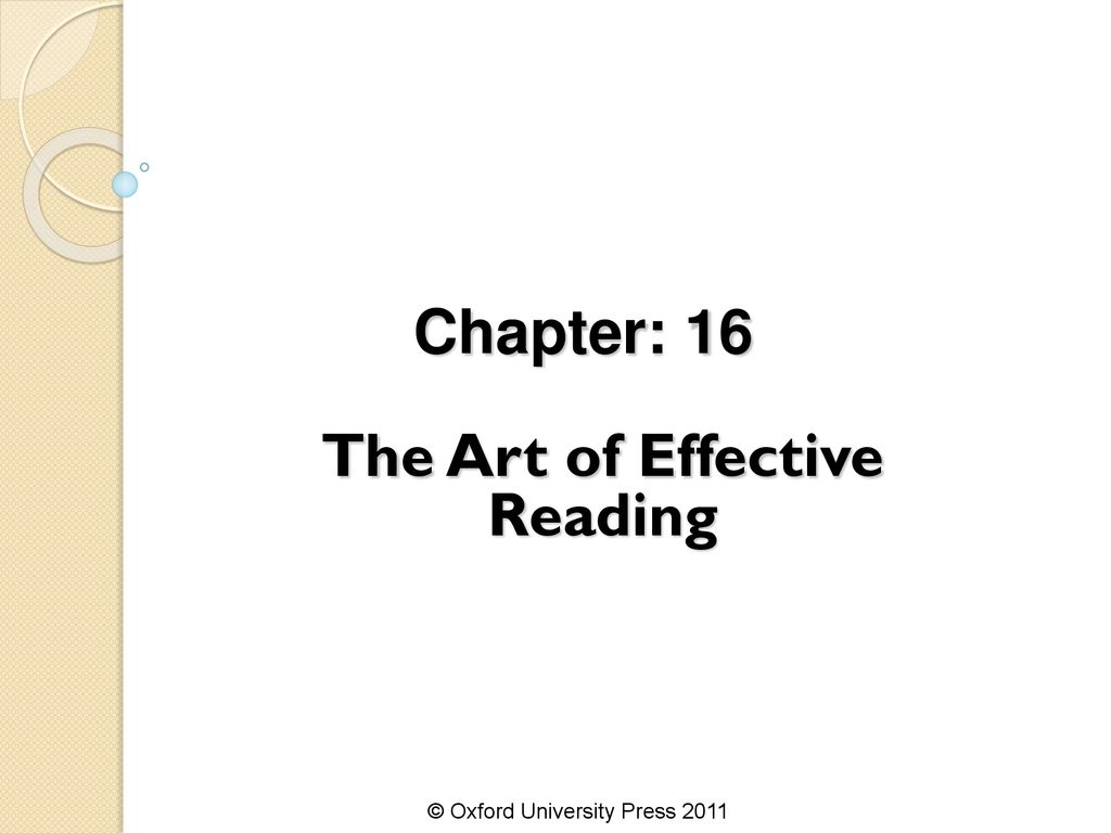 The Art of Effective Reading