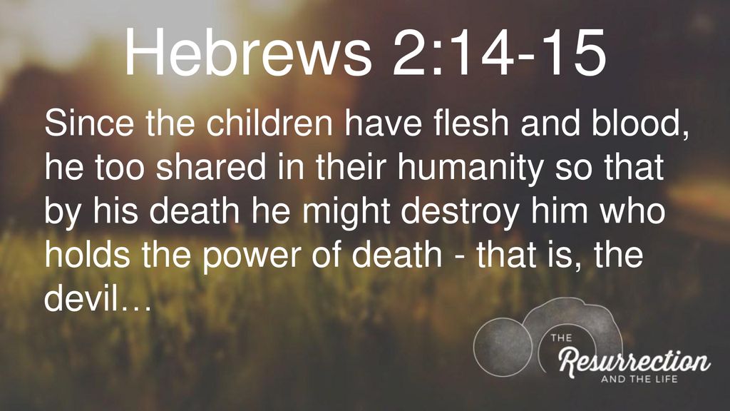 Image result for Hebrews 2:14-15