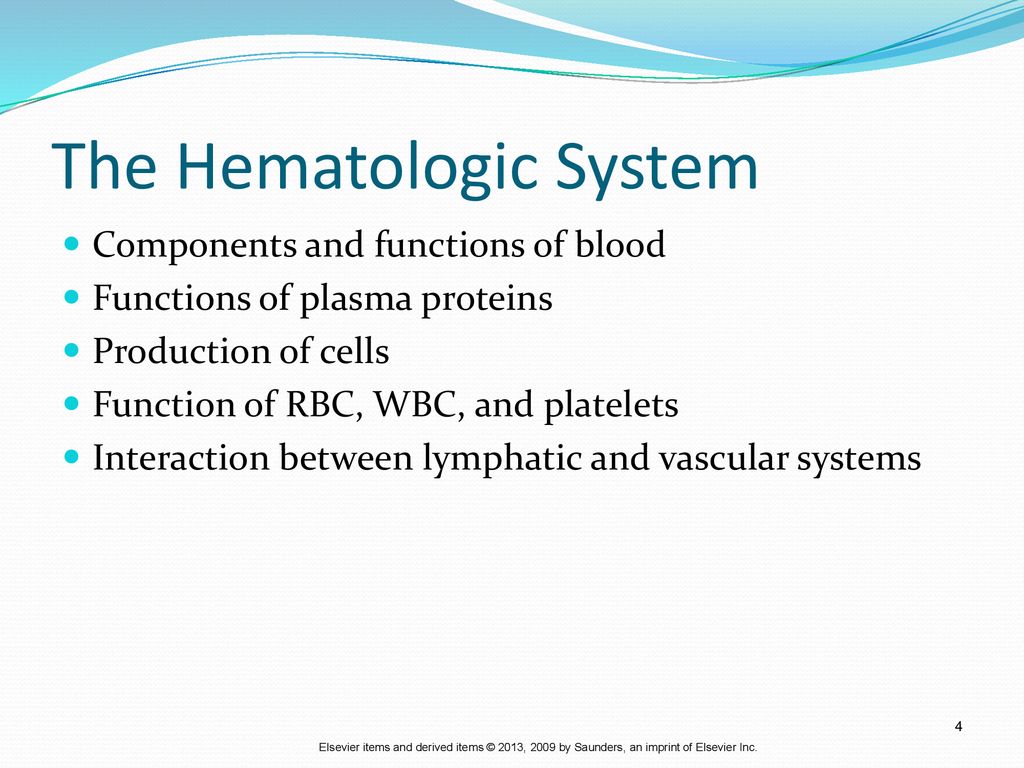 The hematologic system ppt download