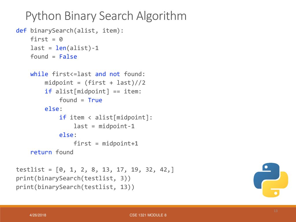 Module 8 – Searching & Sorting Algorithms - ppt download