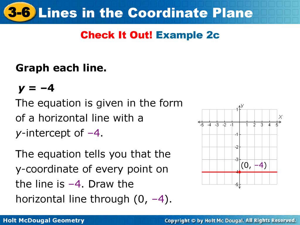 Objectives Graph lines and write their equations in slope-intercept and ...
