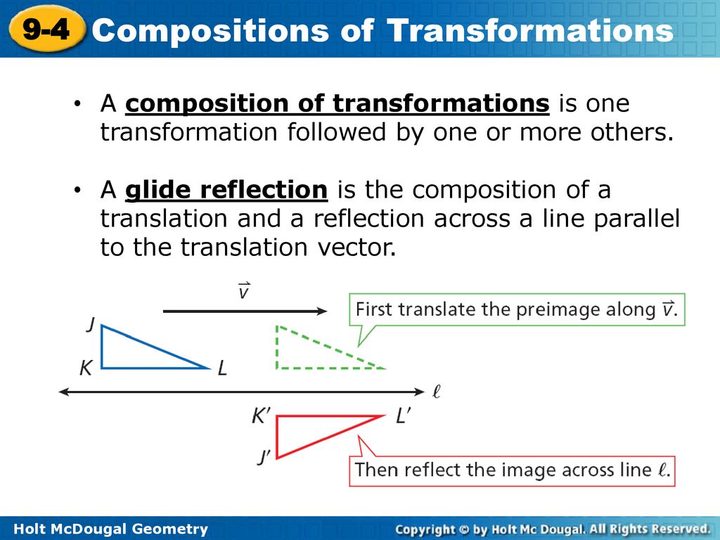 Bellwork Complete the Reflections worksheet on the counter - ppt Regarding Composition Of Transformations Worksheet