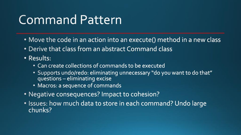 12. Command Pattern SE2811 Software Component Design - ppt download