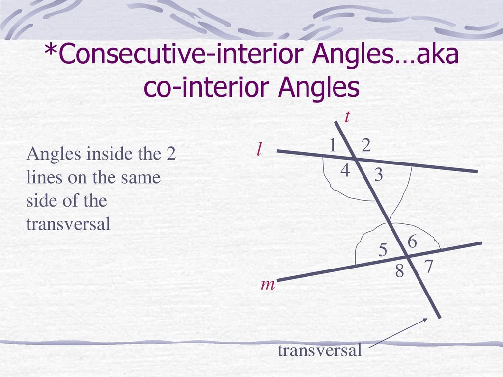 3 1 Parallel Lines Transversals And Angle Relationships