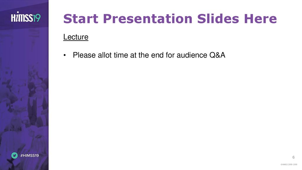 Start Presentation Slides Here