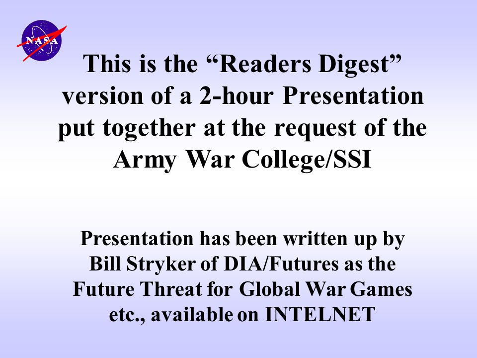 Future Strategic Issues/Future Warfare [Circa 2025] ppt download