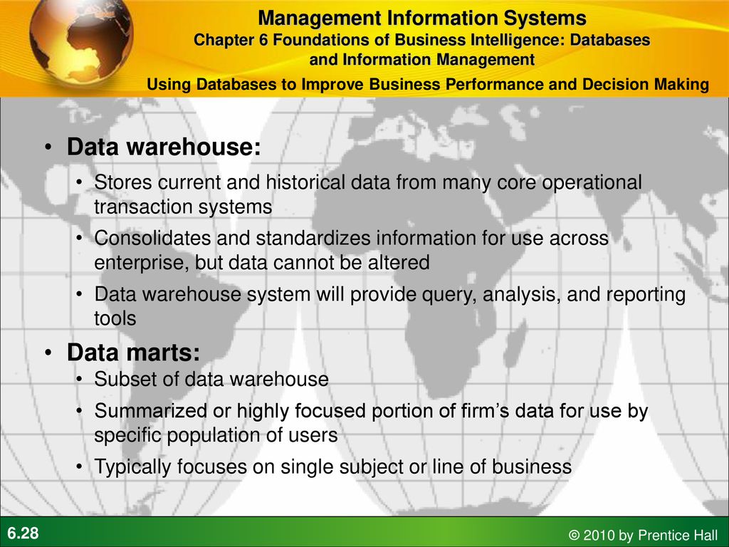 Chapter 6 Foundations Of Business Intelligence: Databases And ...