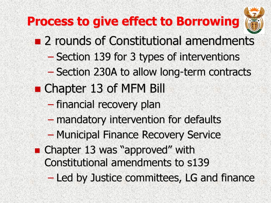 23 September 2003 Municipal Finance Management Bill - Ppt Download