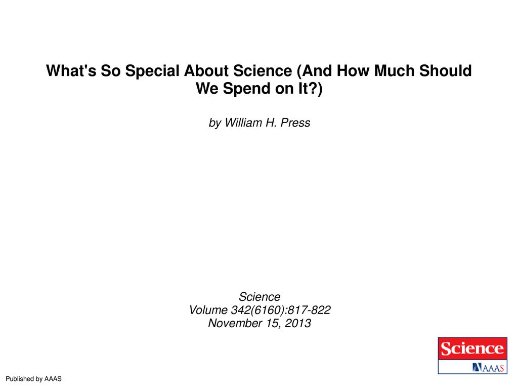 What s So Special About Science (And How Much Should We Spend on It )‏