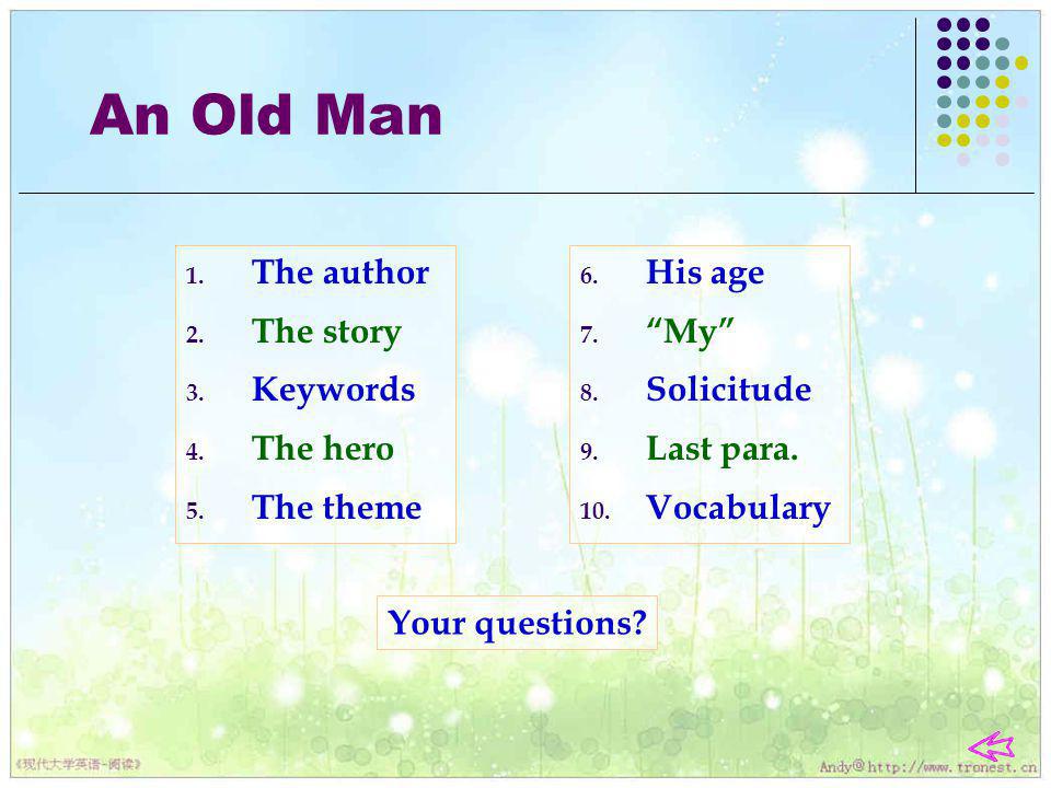 summary of an old man by guy de maupassant