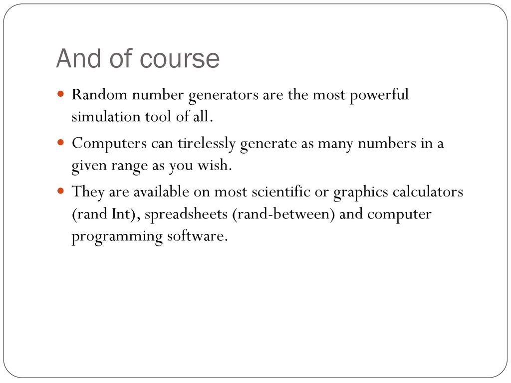 Probability using Simulations - ppt download
