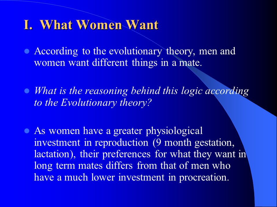 WHAT WOMEN WANT By Sarah Saad. SEXUAL SELECTION Goal: to promote good  mating choices Sexual Dimorphism: the degree to which sexes differ in  physical. - ppt download