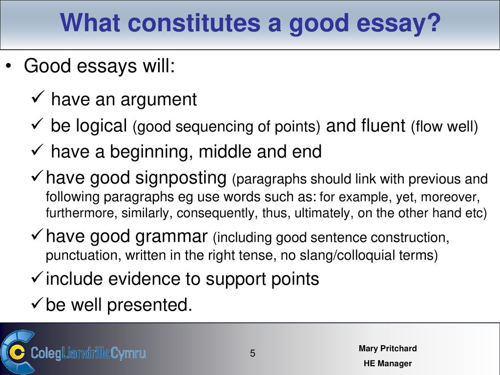 attributes of a good essay