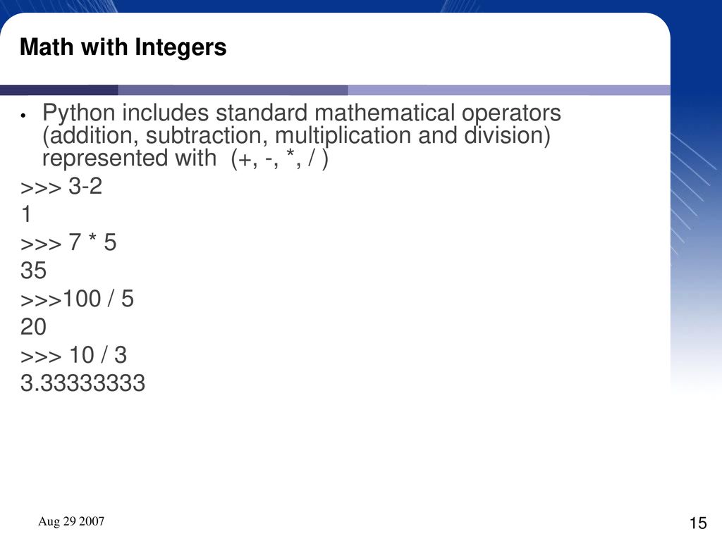 Variables, Data Types & Math - ppt download