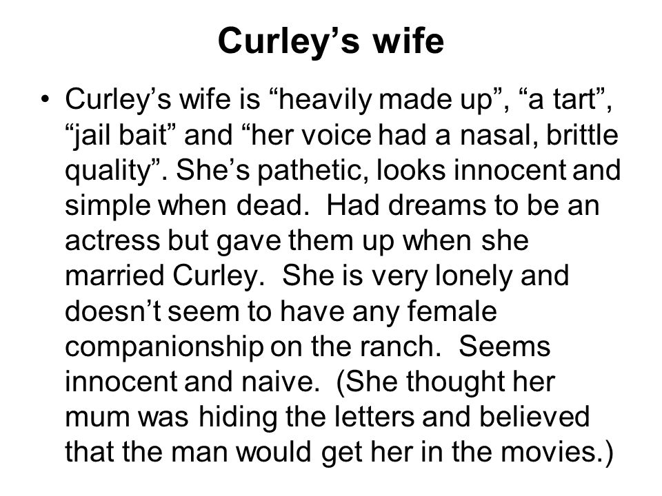 curleys wifes dream