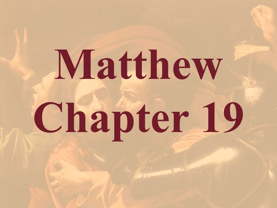 Matthew Chapter 19.
