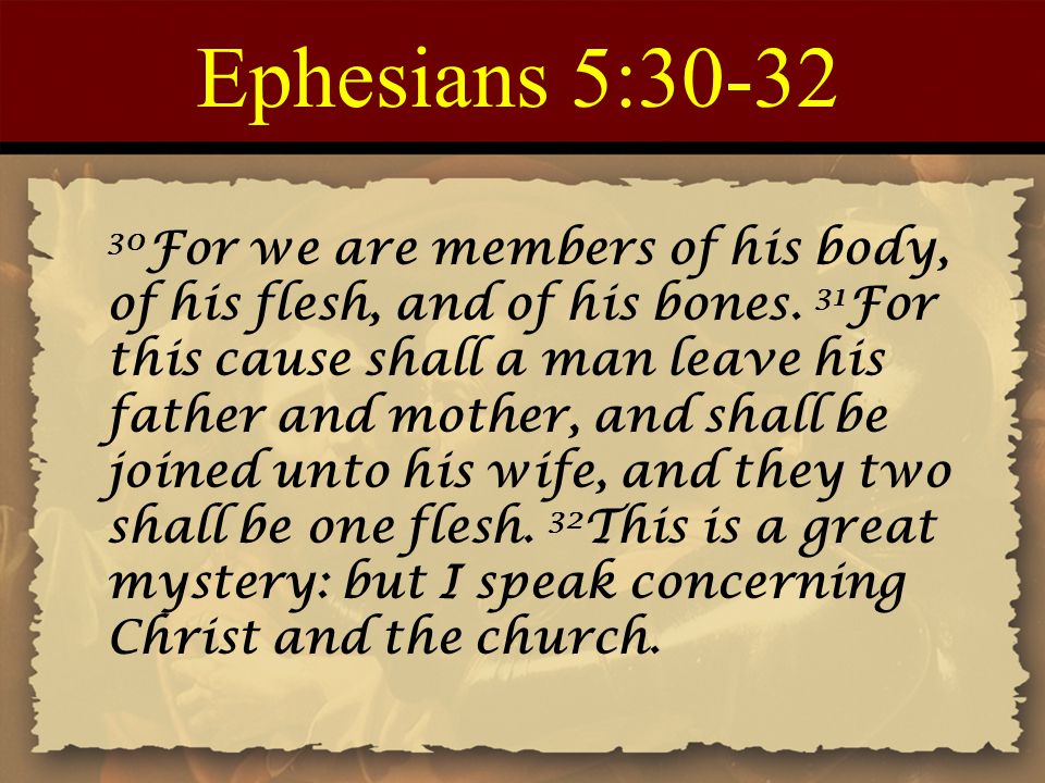 Ephesians 5:30-32