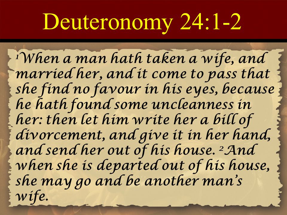 Deuteronomy 24:1-2